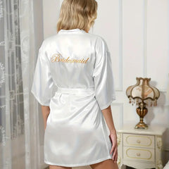 Custom embroidery bride robe USA wedding favourite