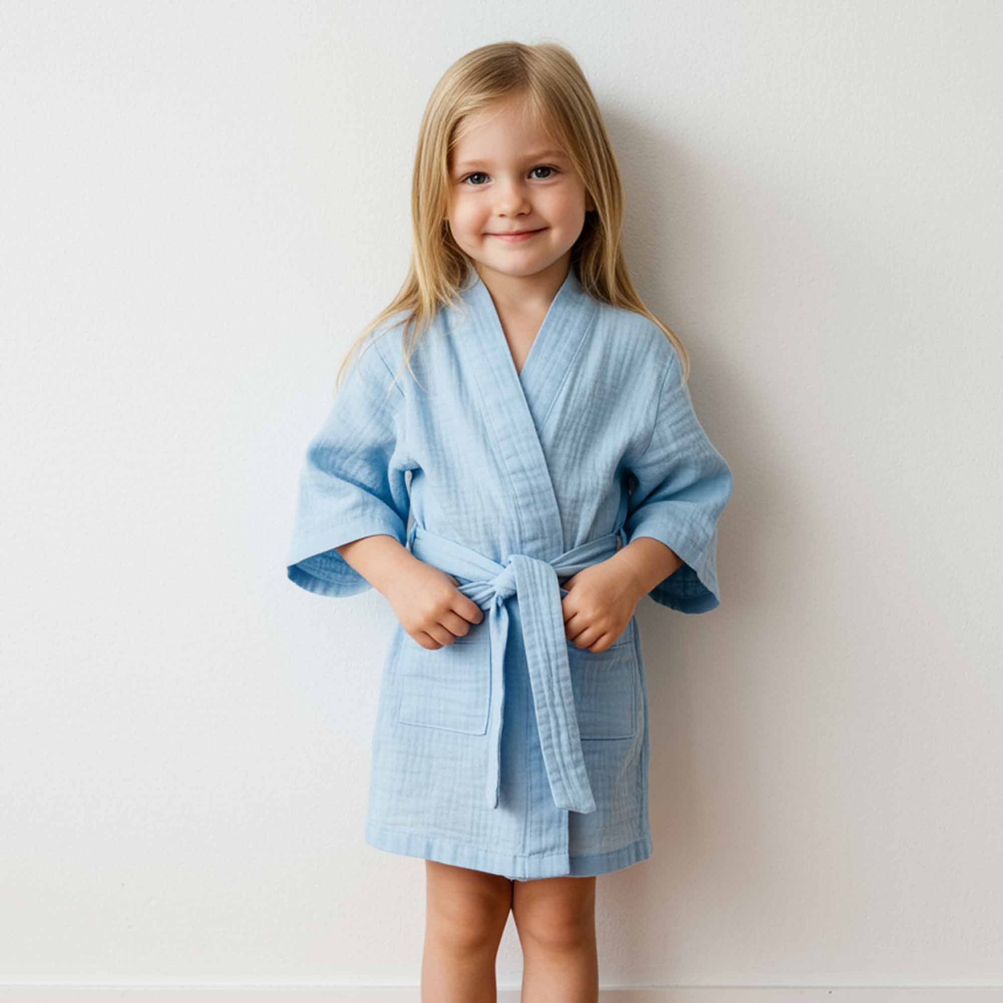 Kids-Bathrobe-Blue-Comfort-Wear