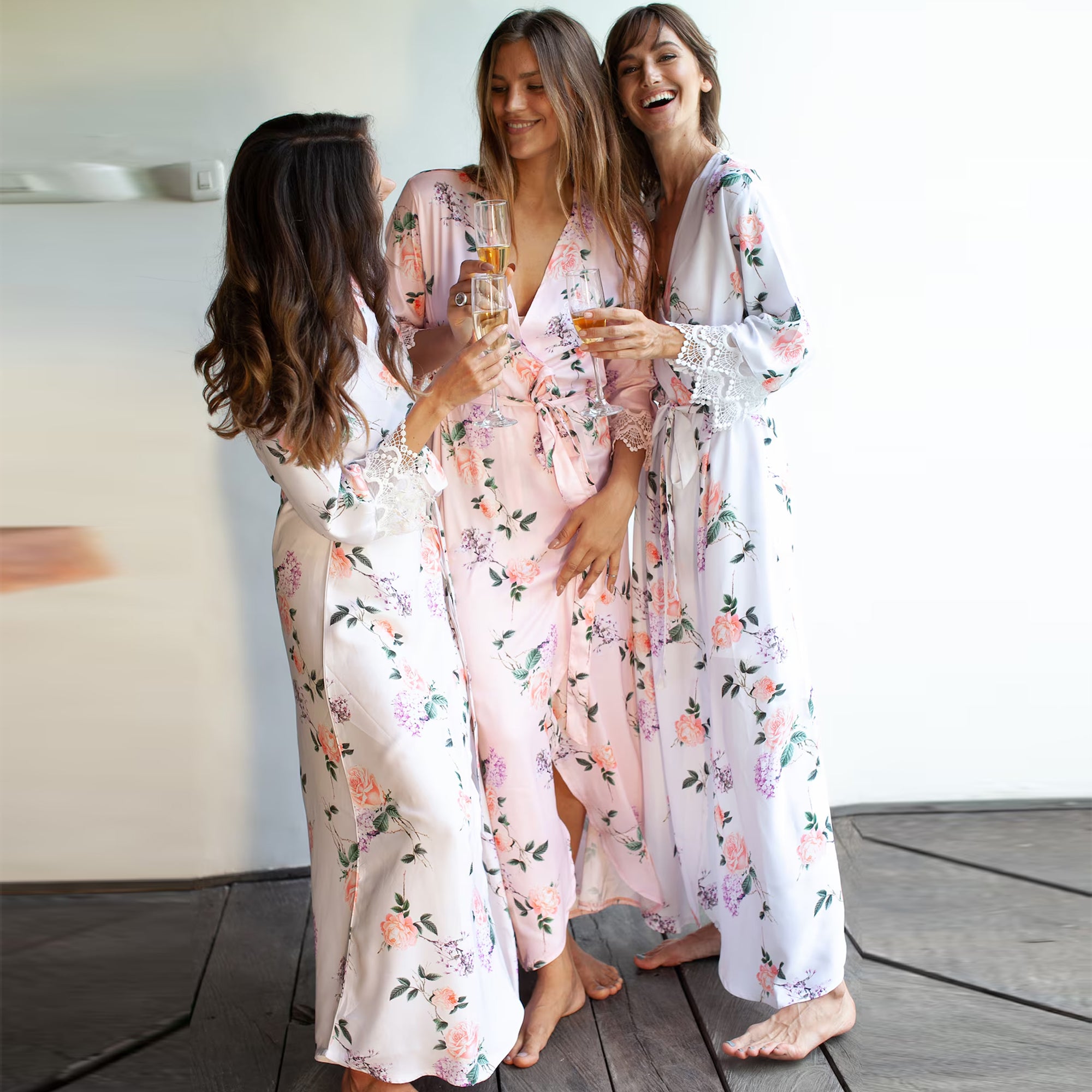 Silk robe Long robe bridal robe wedding robe