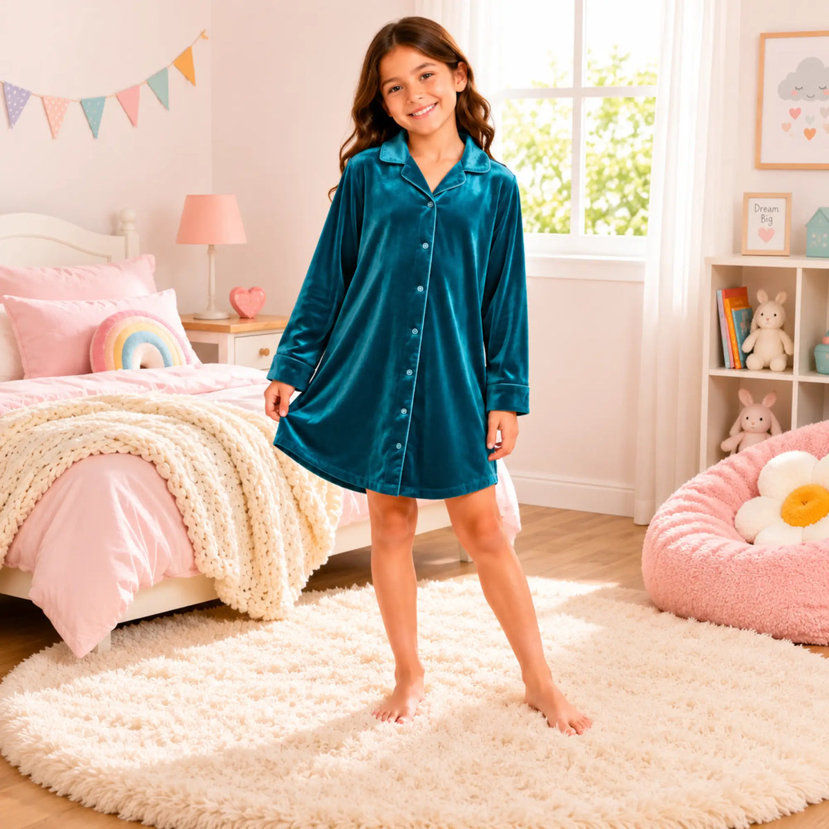 Velvet SleepShirt – premium soft velvet fabric