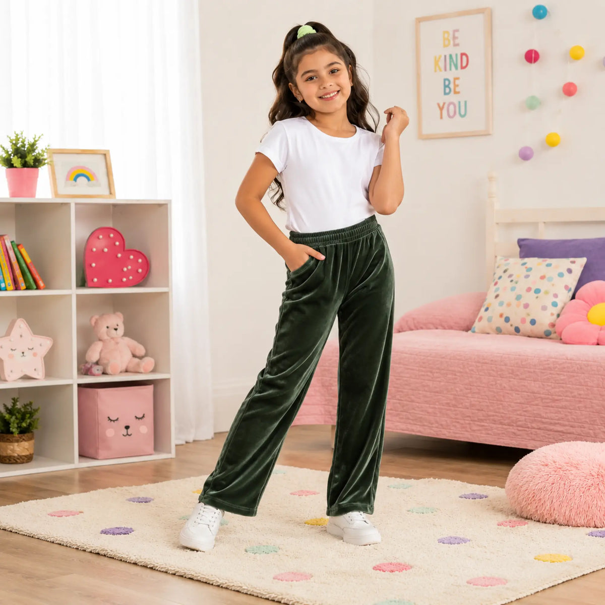 Premium Velvet Kids Pants | Soft Unisex Loungewear & Cozy Sleepwear