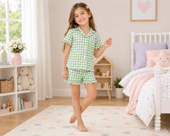 Kids Gingham Robes Short Pants – Wedding Favourite
