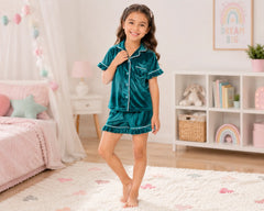 Kids Velvet Robes Short Pants – Wedding Favourite