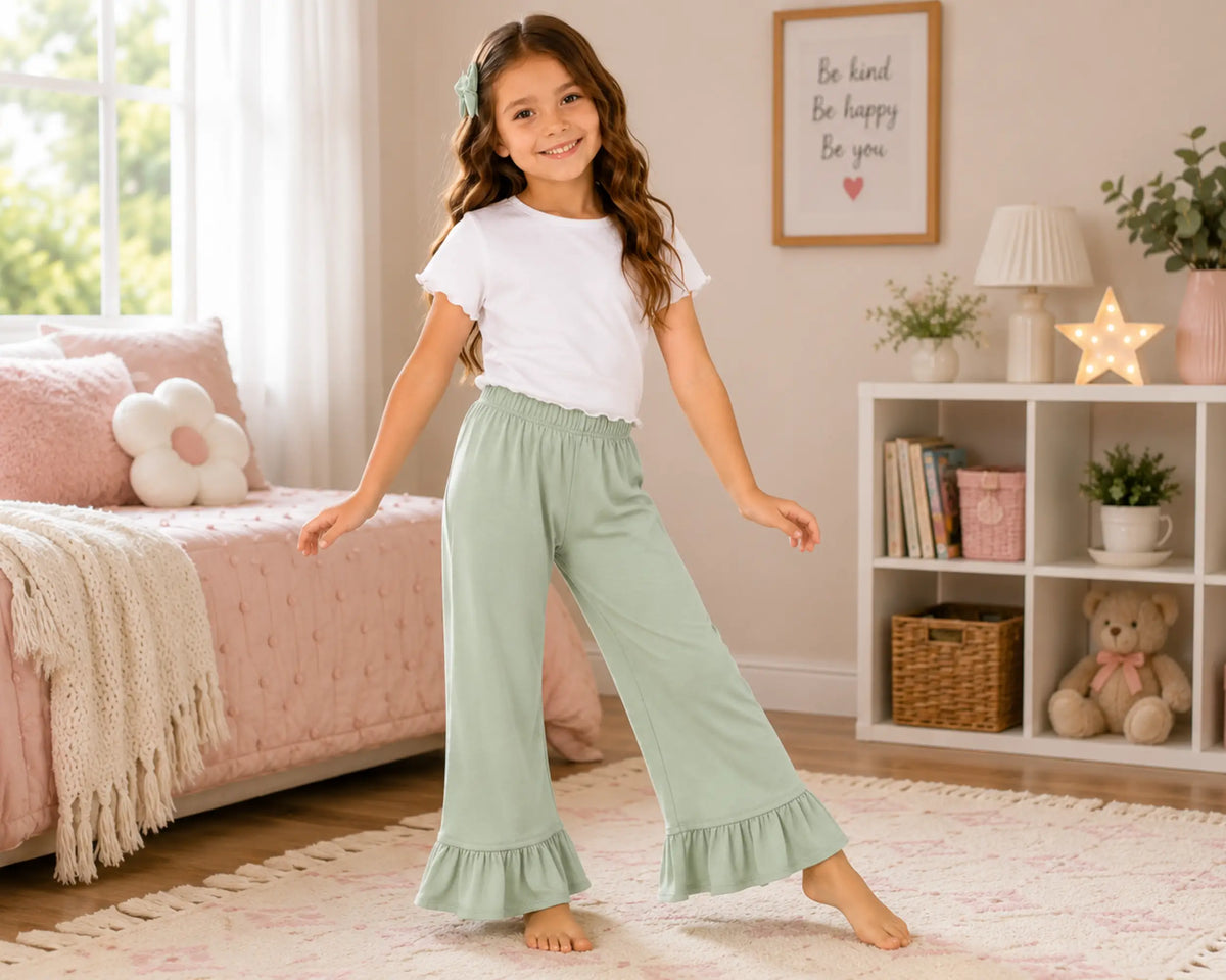 Kids Cotton Ruffle Pants – Wedding Favourite