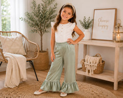 Kids Satin Ruffle Pants – Wedding Favourite