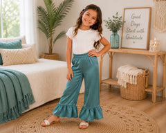 Kids Satin Ruffle Pants – Wedding Favourite