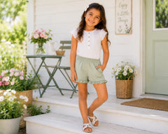 Kids Ruffle Cotton Shorts – Wedding Favourite