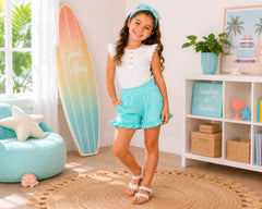 Kids Ruffle Cotton Shorts – Wedding Favourite