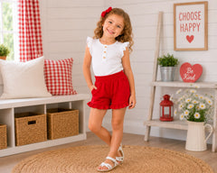 Kids Ruffle Cotton Shorts – Wedding Favourite