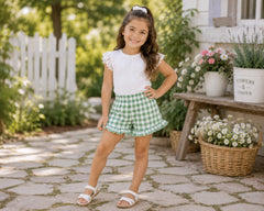 Kids Ruffle Gingham Shorts – Wedding Favourite
