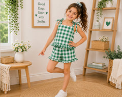 Kids Ruffle Gingham Tie Knot – Wedding Favourite