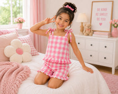 Kids Ruffle Gingham Tie Knot – Wedding Favourite