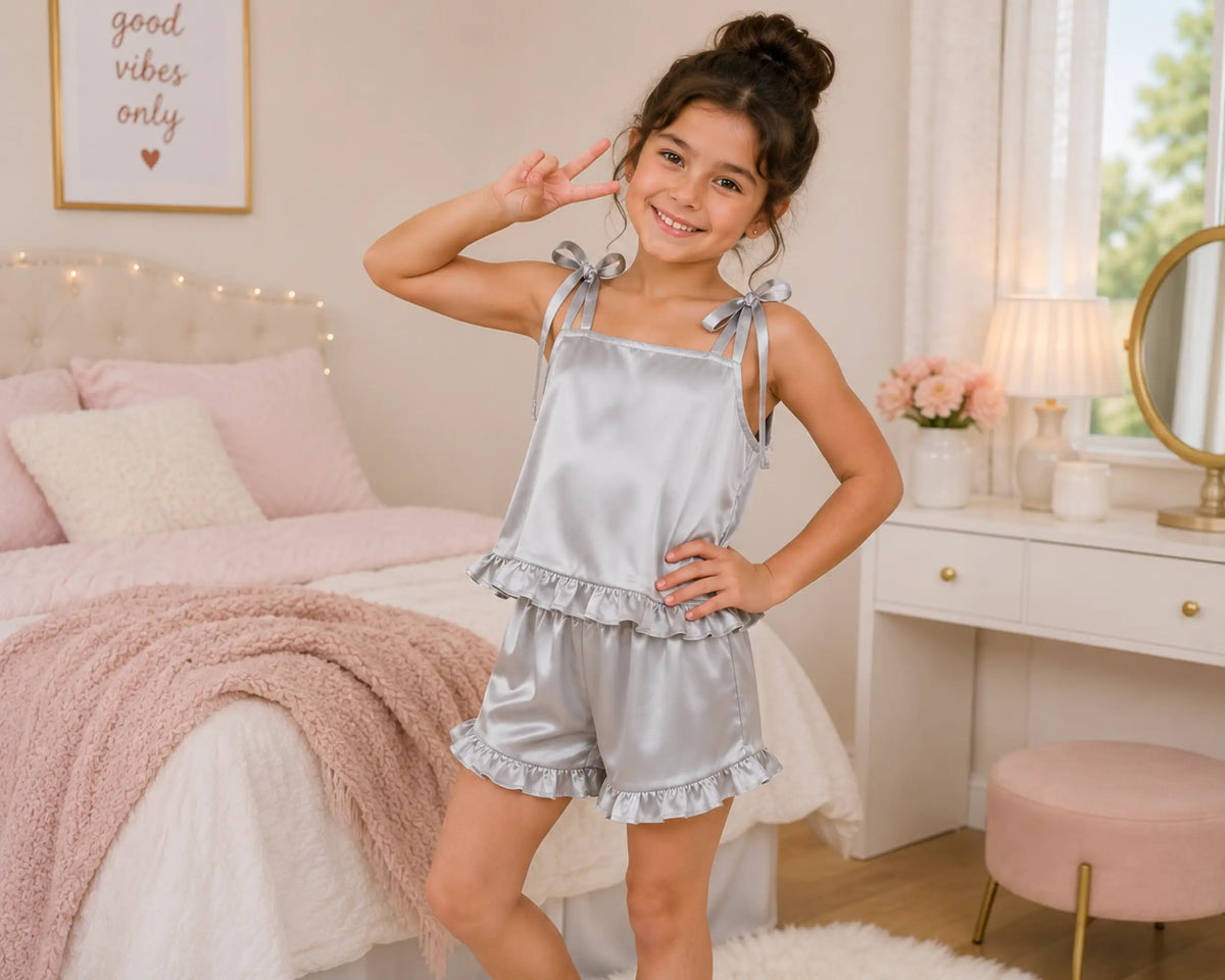Kids Ruffle Satin Tie Knot – Wedding Favourite