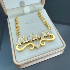 Gold Name Necklace Heart Name Necklace Usa