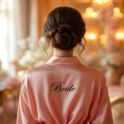 Customized Satin Robe for Bride Custom Robe Bride to Be Robe