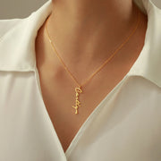 Gold Signature Necklace Minimalist Necklace Usa