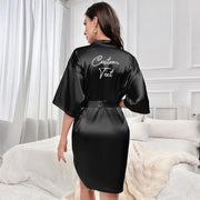 Black Robe for Bride and Bridesmaid Robes for Bachelorette Robe