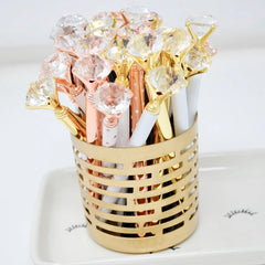 DIAMOND PENS  Crystal Diamond Gem Pen Wedding Guest Book Pen  Planner Supplies  Bridesmaid Proposal Box Gift  Party Favors pen
