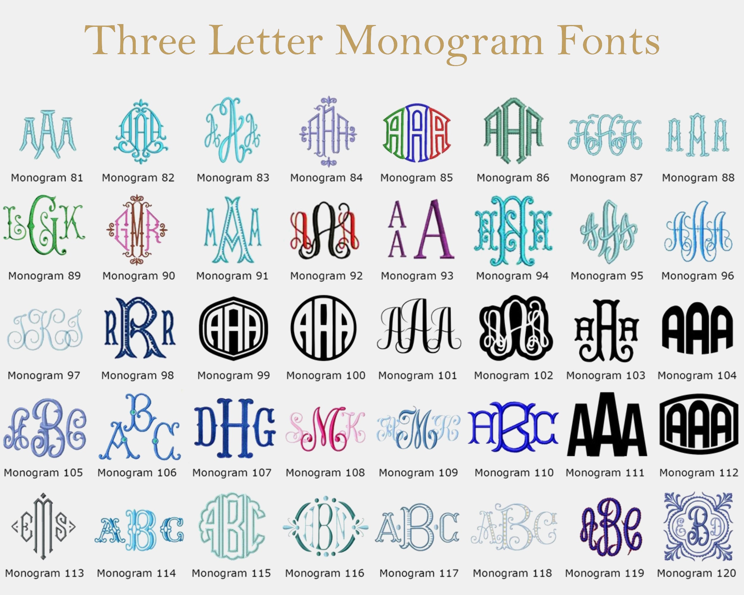 Three Letter Monogram Page Usa