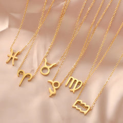  Zodiac Mini Pendant Birthday Gift  Zodiac necklace Pisces jewelry Birthday gift Zodiac pendant