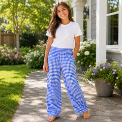 Kids Gingham Long Pant