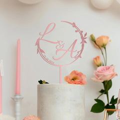 circle cake topper custom text