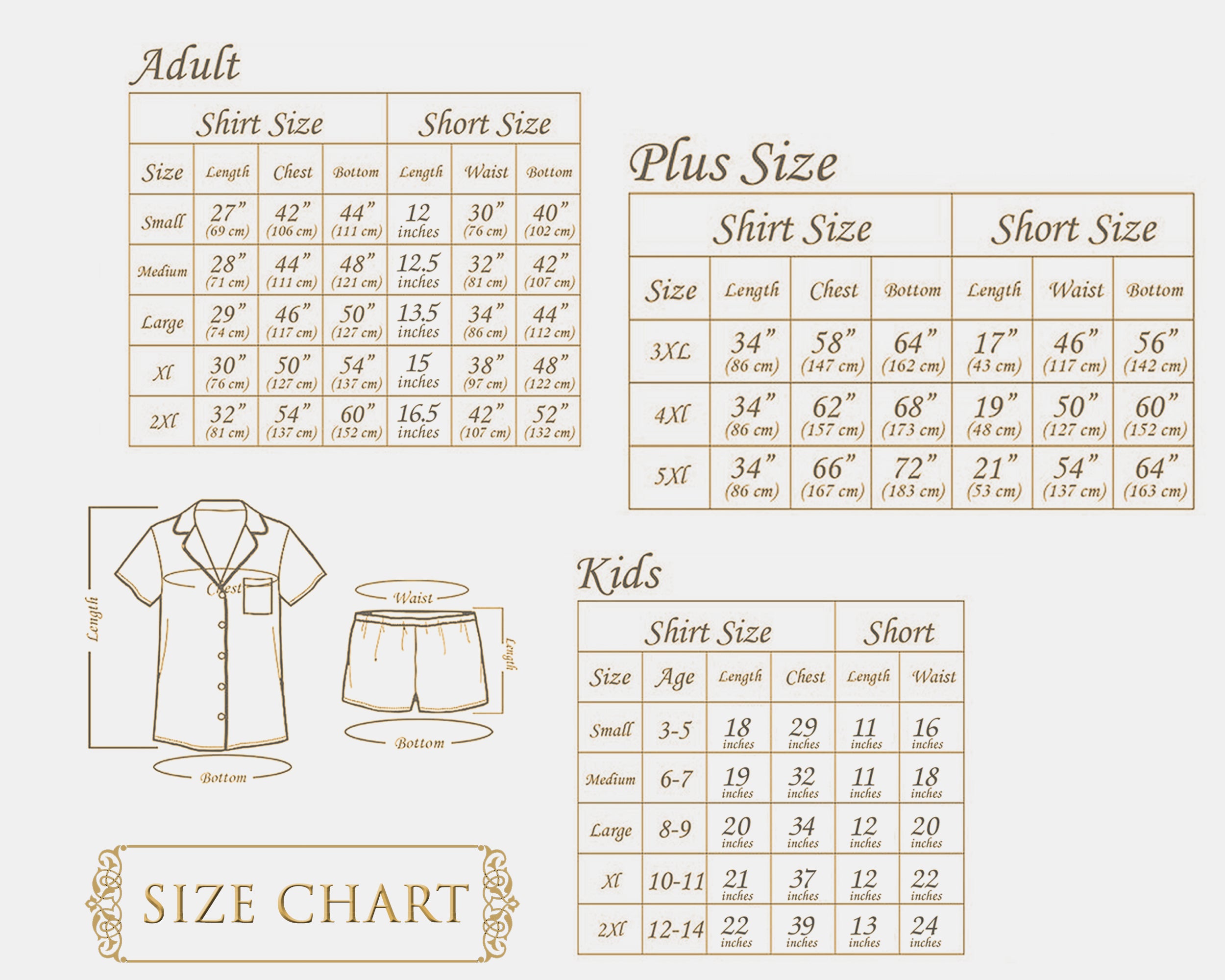 Short-pj-size-chart-wedding-favourite